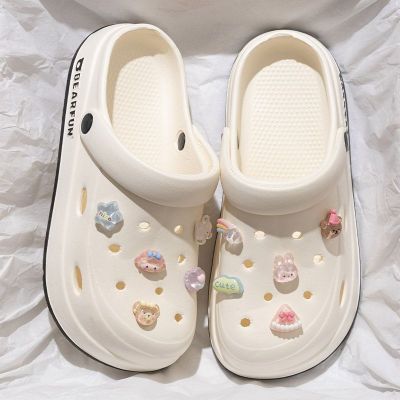 孕妇洞洞鞋女款2025夏季新款防臭沙滩凉鞋踩屎感eva防滑拖