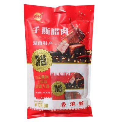 金鞭溪手撕腊肉400g香辣即食袋装零食湖南特产张家界景区超市同款
