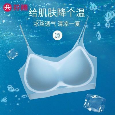 【芬腾】夏季超薄冰丝无痕内衣女无钢圈透气美背聚拢防下垂胸罩