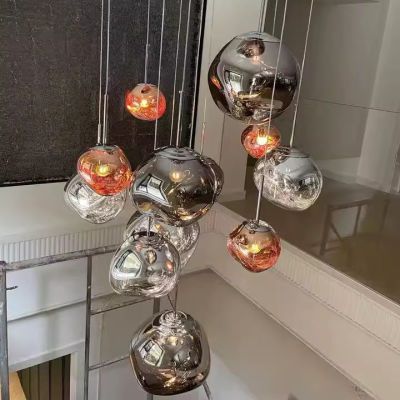 意式客厅熔岩吊灯设计师款别墅复式楼梯灯loft公寓挑高客厅大吊灯优惠商品图片
