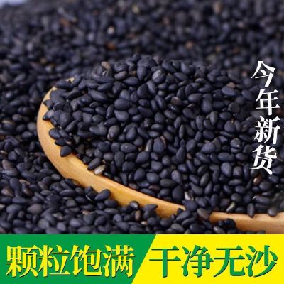 新货黑芝麻生黑芝麻精选芝麻即食免洗干净无沙颗粒饱满无染色批发