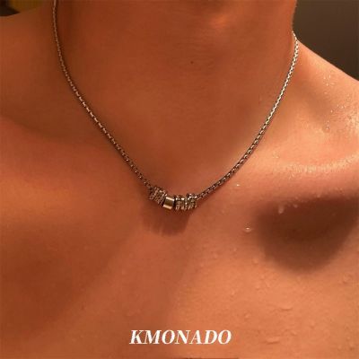 KMONADO洗澡可戴钛钢不掉色男款项链女生冷淡风嘻哈小众中秋礼盒