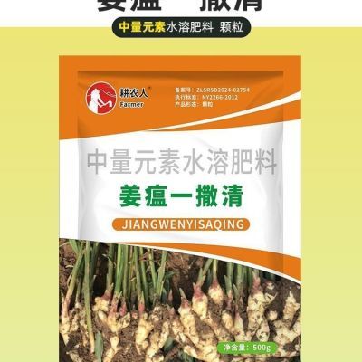 科沃华姜瘟一撒清微生物肥料改善预防姜瘟炭疽叶枯腐烂生姜专用肥