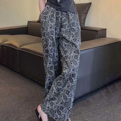 双兜棉绸阔腿裤夏季薄款女防晒度假外穿休闲家居裤凉凉裤直筒高级