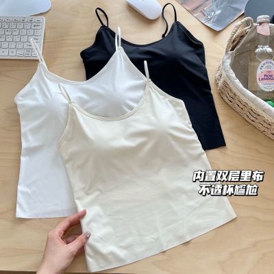 吊带背心带胸垫女夏季美背外穿内搭气质打底性感内衣辣妹一体式