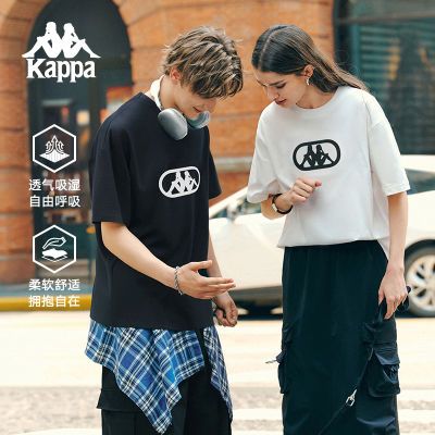 Kappa卡帕背靠背运动短袖2025新款夏季男士休闲纯棉t恤跑步上衣女