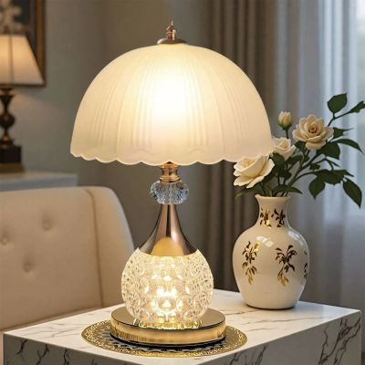 婚庆轻奢水晶台灯现代欧式卧室床头灯浪漫的欧式卧室装饰灯