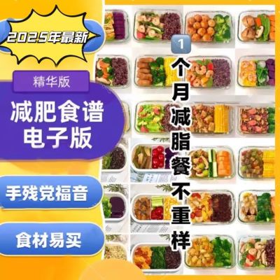 饮食食谱电子版减脂餐一日三餐指导科学健康饮食方案配餐计划