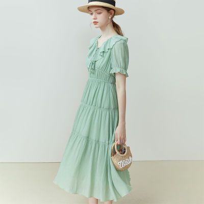 ���ڲ�������˼����23FS12010��ʽ��Ҷ������ȹŮ��2023�¿��������˿ȹ�� 202Ԫ