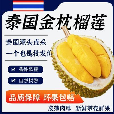 【一降到底】泰国榴莲金枕榴莲新鲜一整个巴掌榴莲水果一整箱批发