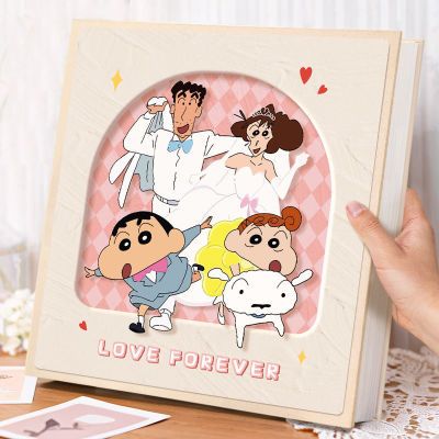 蜡笔小新情侣记录册结婚恋爱相册五六插页1000张5寸6寸照片收纳册
