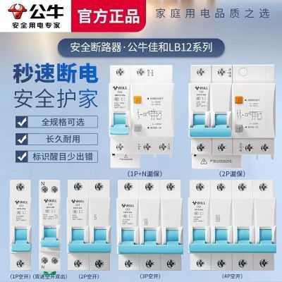 公牛漏电保护器带空气开关断路器2P空开220v三相电漏保32