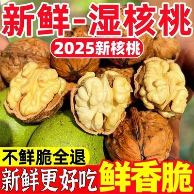 【新客立减】2025新鲜薄皮核桃大凉山去绿青皮鲜脆湿核桃大果