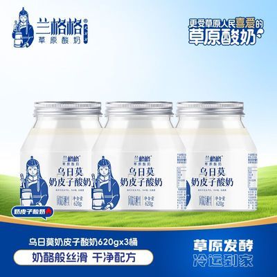 【顺丰上门】 兰格格酸奶乌日莫奶皮子620g 低温酸奶 草原