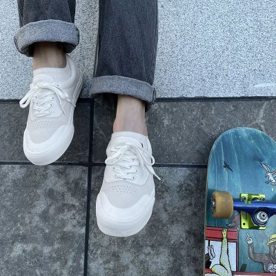 极路客板鞋薄款日系男女国潮防滑小众减震港风ins低帮校园小白鞋优惠商品图片