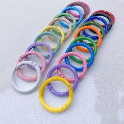 广东品质玩偶挂件包包车挂环手工diy饰品配件 一寸弹簧圈钥匙扣圈