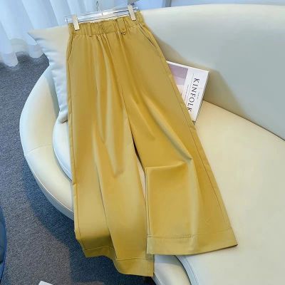 【专柜品质】K2025夏季新款高腰时尚花苞休闲裤薄款九分阔腿裤