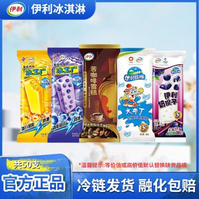 共50支伊利冷饮咖啡批发雪糕苦咖啡冰激凌冰淇淋布丁组合套餐整