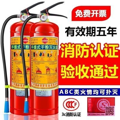 国标手提式4公斤干粉灭火器店用车用家用商用2/3/4/5/8kg消防器材