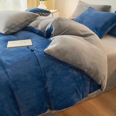 牛奶绒床上四件套珊瑚绒冬季双面加绒床单被套法兰绒床品被罩被单