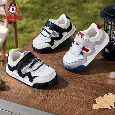 巴布豆学步鞋皮面防滑宝宝冬季鞋子秋冬款儿童宽头休闲小童学步鞋