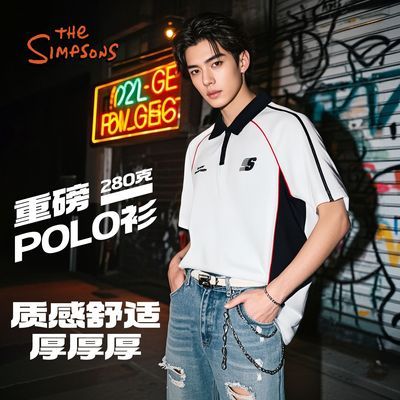 THE SIMPSONS辛普森一家男女装重磅短袖T恤POLO衫夏季新款透气