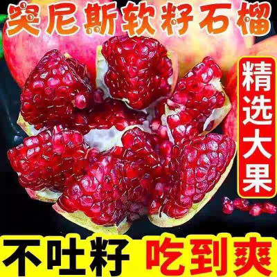 四川地标会理正宗突尼斯软籽石榴甜石榴新鲜应季水果大果送开果器