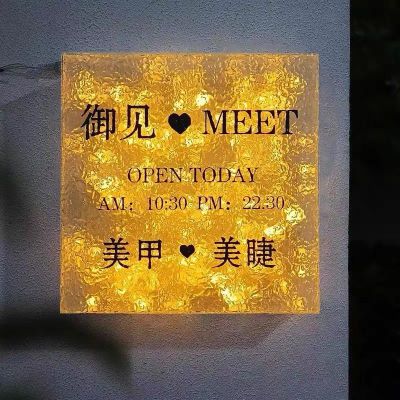 新款亚克力灯箱创意INS泡泡灯发光招牌 led广告牌挂墙式户外店铺