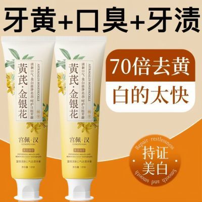 老牌国货黄芪牙膏洁白护齿清新口气去黄去烟渍除异味防蛀口腔护理