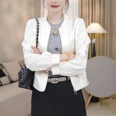 精工刺绣外套女2026春秋新款韩版棒球服外套女气质小个子夹克上衣