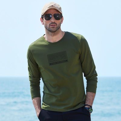 百亿补贴：JEEP吉普【大方简约】25年男士秋冬长袖新疆长绒棉柔软舒适T恤 89元