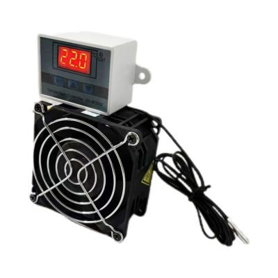 智能温控暴力风扇36-72V通用直上控制器6/8CM25000转风冷散热器