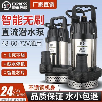 【顺丰包邮】无刷直流潜水泵48V/60V/72V伏电动电瓶车水泵抽水泵