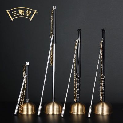 台式引磬伸缩引庆寺庙法会法器木柄日式引罄念佛念经法器送布袋