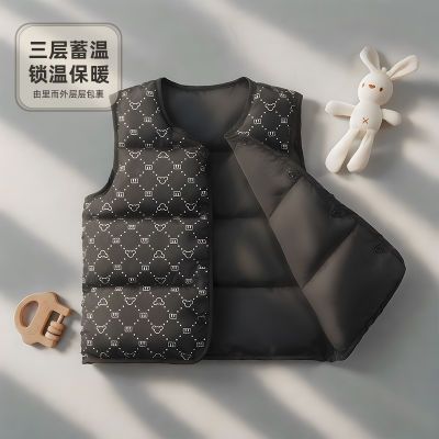 迪士尼男童棉马甲加厚秋冬女童保暖儿童上衣童装外套宝宝坎肩