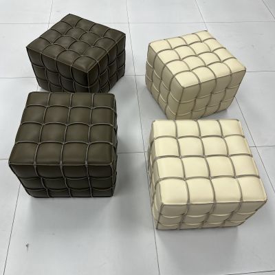 全皮全头层牛皮魔方凳皮凳方凳全皮凳现货魔方凳子妆凳茶凳