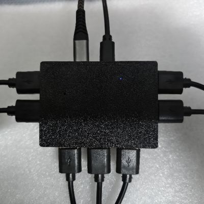 佳点typec拓展坞兼容款USB2.0七口集线器15瓦功率线口分离设计