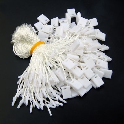 通用单插方块吊粒衣服辅料吊牌吊绳白色黑色绳子现货批发通用吊粒