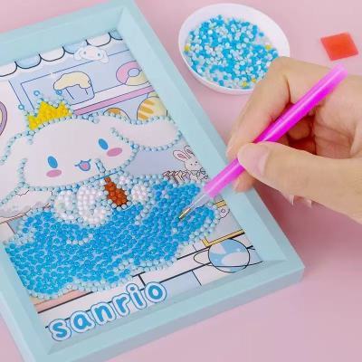 儿童钻石画幼儿园相框贴画diy卡通手工点钻画卡皮巴拉粘贴砖石画【7天内发货】