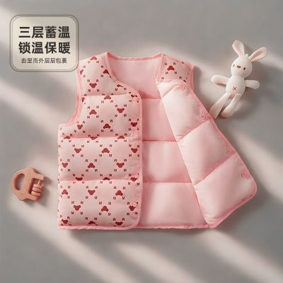 迪士尼男童棉马甲加厚秋冬女童保暖儿童上衣童装外套宝宝坎肩