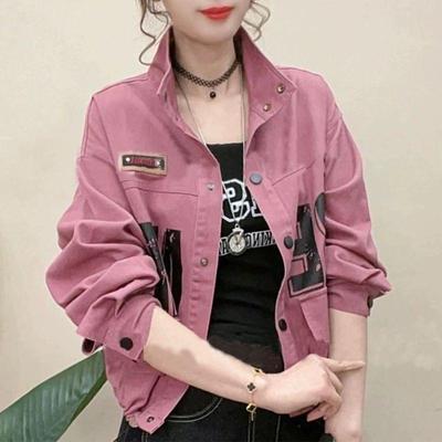 短款牛仔外套女2026春季新款时尚洋气减龄百搭设计感字母网红上衣