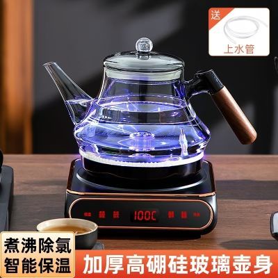 全自动上底部水茶壶烧水电热煮茶高硼硅玻璃蒸煮自动断电