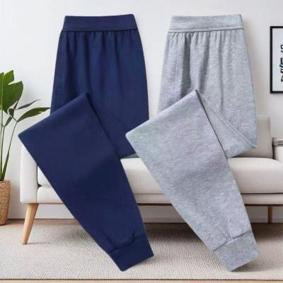 男士秋裤宽松高腰春秋款薄款成人秋裤男线裤内衣打底裤
