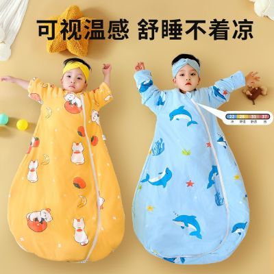 儿童睡袋婴冬季款秋冬季一体防踢被四季通用纯棉男女春秋