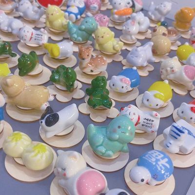 景德镇纯手工制作现代可爱旋转陶瓷转转小摆件车载桌面装饰爆款