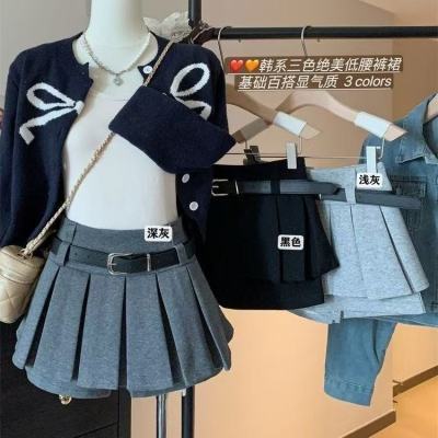 辣妹百褶半身裙2026秋冬款高腰百搭显瘦a字短裙小个子防走光裙裤