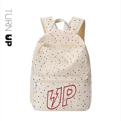 TURN UP简约双肩包旅行大容量背包电脑包学生泼墨书包ins小众