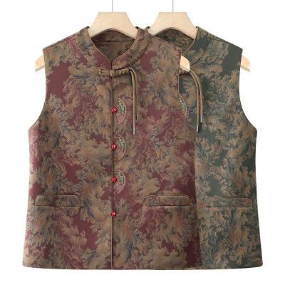 妈妈春秋装单薄外套7中老年女装马甲老太太坎肩奶奶上衣妈妈背心