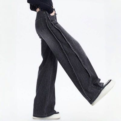 美式黑色牛仔裤女2025新款春秋宽松版型巨好看裤子女士直筒阔腿裤