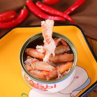 俄罗斯原装进口帝王蟹蟹腿肉罐头130克/罐